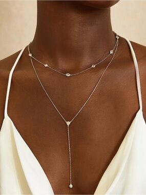 Delicate Sterling Lariat Necklace